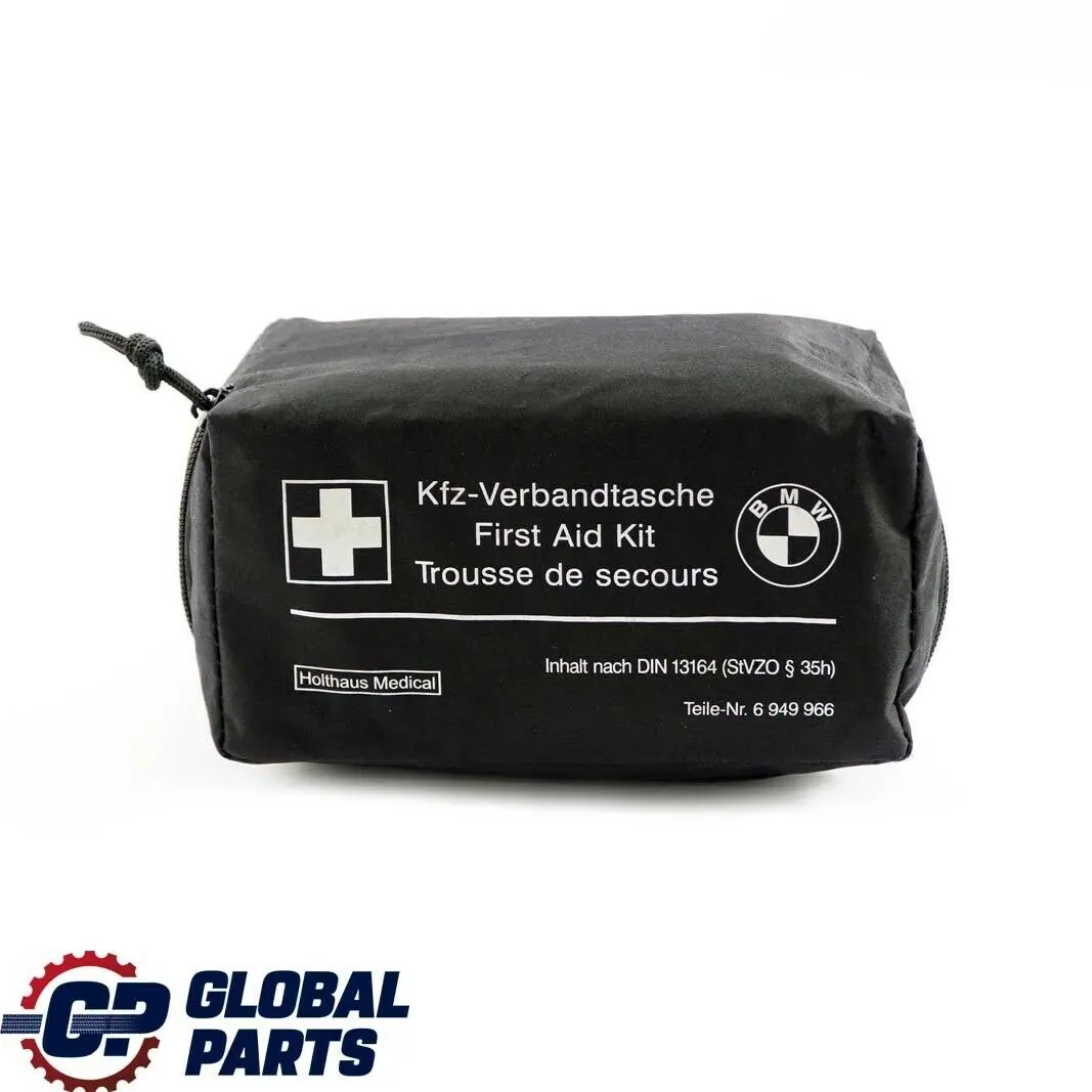 Universal First Aid Kit medico di emergenza Pouch Nero per BMW con numero di parte 6949966 BMW Universal First Aid Kit medico di emergenza Pouch Nero - SKU 6949966 - Numero di parte 6949966