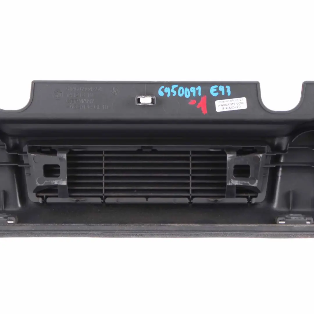 E93N LCI Soporte Parrilla Centro Schwarz Negro 6984854 para BMW E93 con número de pieza 6950091 BMW E93 E93N LCI Soporte Parrilla Centro Schwarz Negro 6984854 - SKU 6950091-1 - Número de pieza 6950091