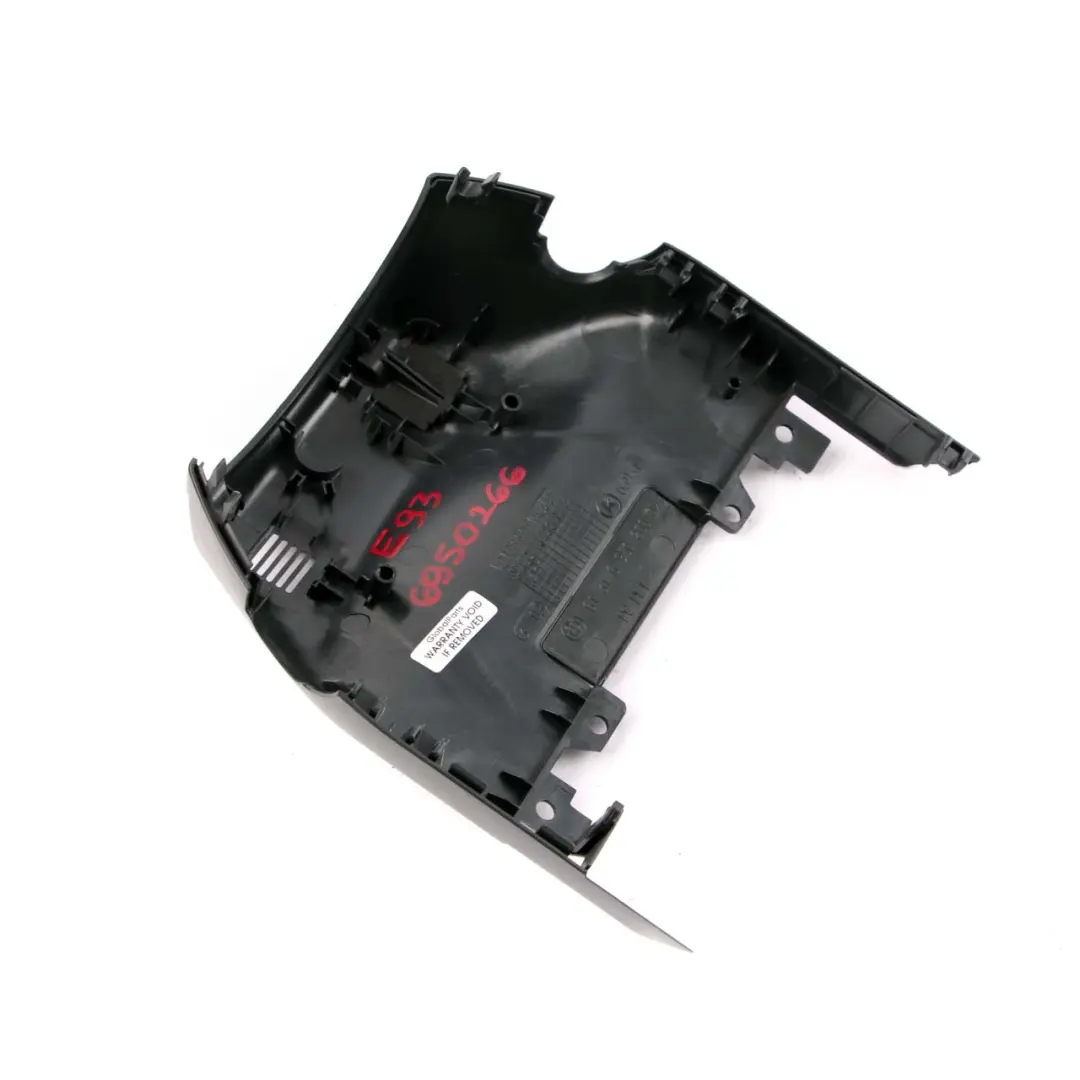 Trim Panel Cover Steering Column to BMW E82 X1 E84 E88 Z4 E89 E93 LCI with Part number 6950266 BMW E82 X1 E84 E88 Z4 E89 E93 LCI Trim Panel Cover Steering Column - SKU 6950266 - Part number 6950266