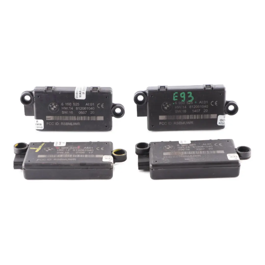 4 x BMW E63 E64 E93 Módulo Sistema Alarma Sensor DWA Unidad Control Set - SKU 6950525-2 - Número de pieza 6950525