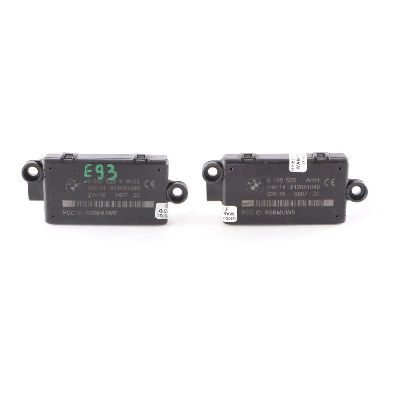 2 x BMW E63 E93 Module système d'alarme Capteur Ensemble contrôle DWA 6950525