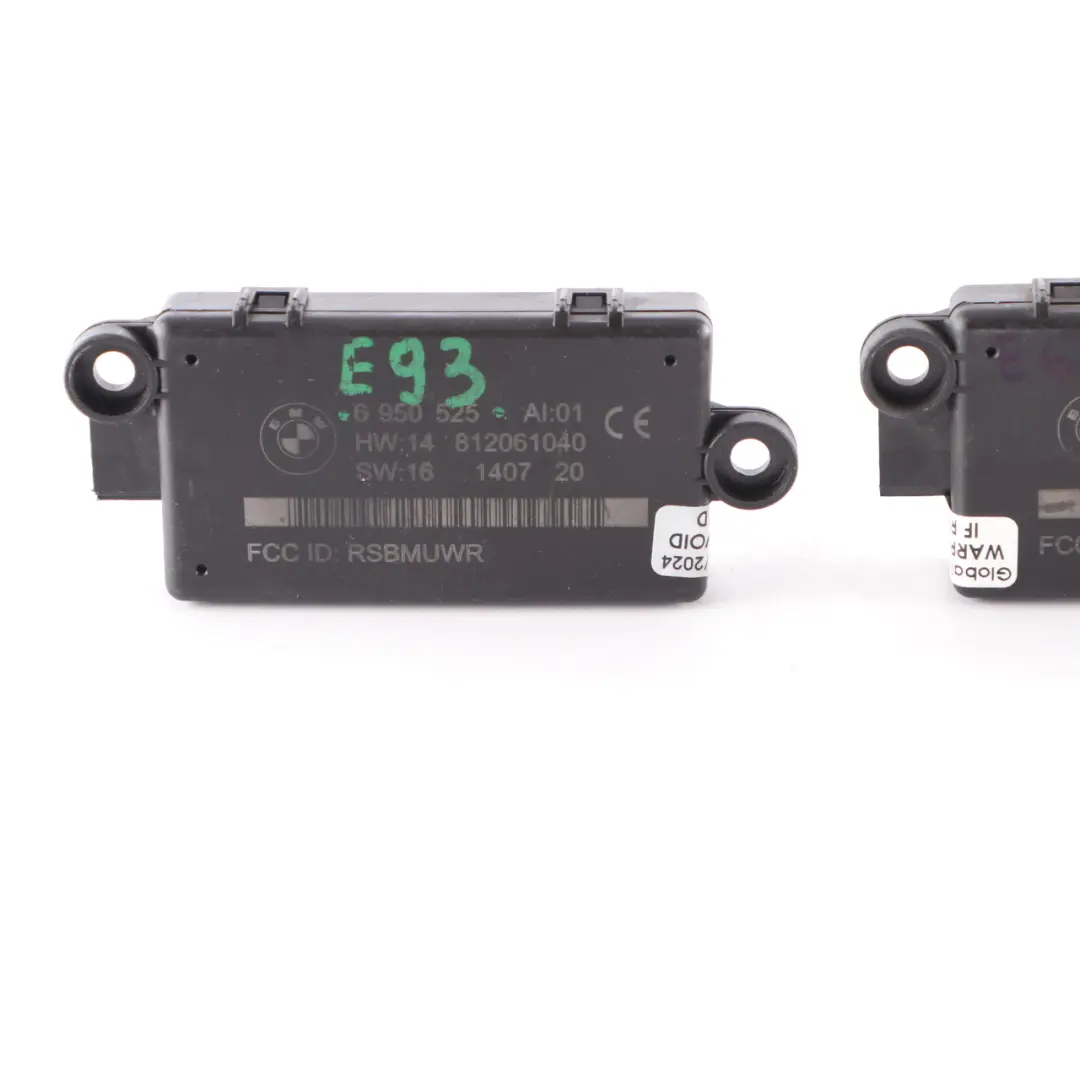 2 x BMW E63 E64 E93 Alarm System Module Sensor DWA Control Unit Set - SKU 6950525-1 - Part number 6950525