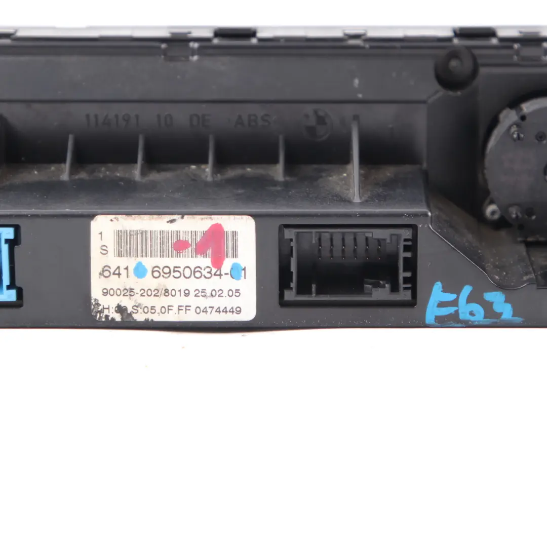 Conditioning Panel BMW E60 E61 E63 Control Unit Automatic A/C High to Air with Part number 6950634 Air Conditioning Panel BMW E60 E61 E63 Control Unit Automatic A/C High - SKU 6950634-1 - Part number 6950634