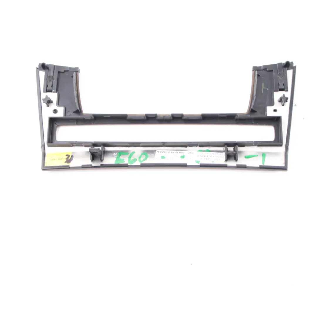 BMW E60 E61 Cover Trim Panel Dashboard Frame Center Wood Poplar - SKU 6951023-1 - Part number 6951023