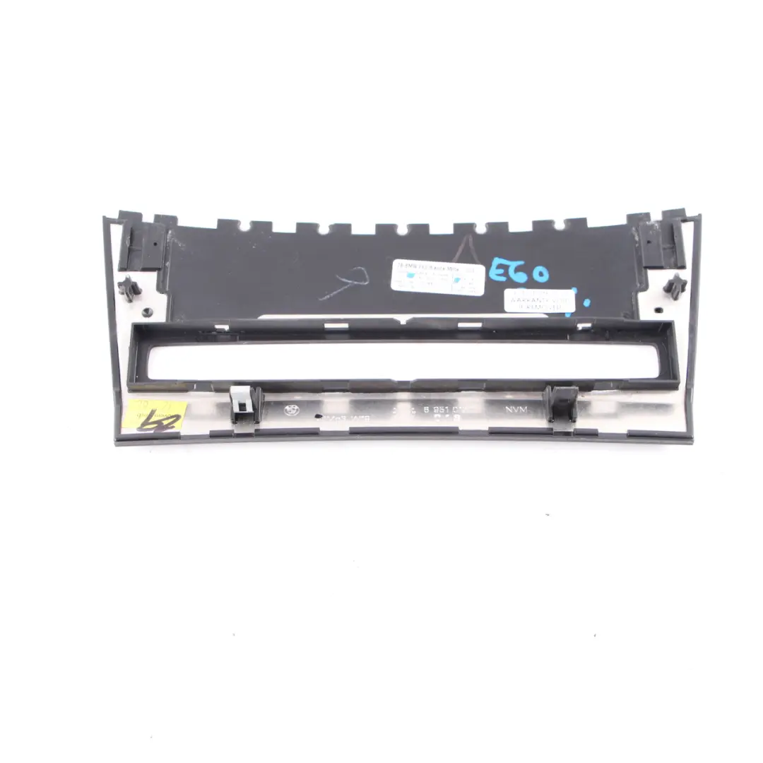 BMW 5 Series E60 E61 Cover Trim Panel Dashboard Frame Center Wood Poplar - SKU 6951031 - Part number 6951031