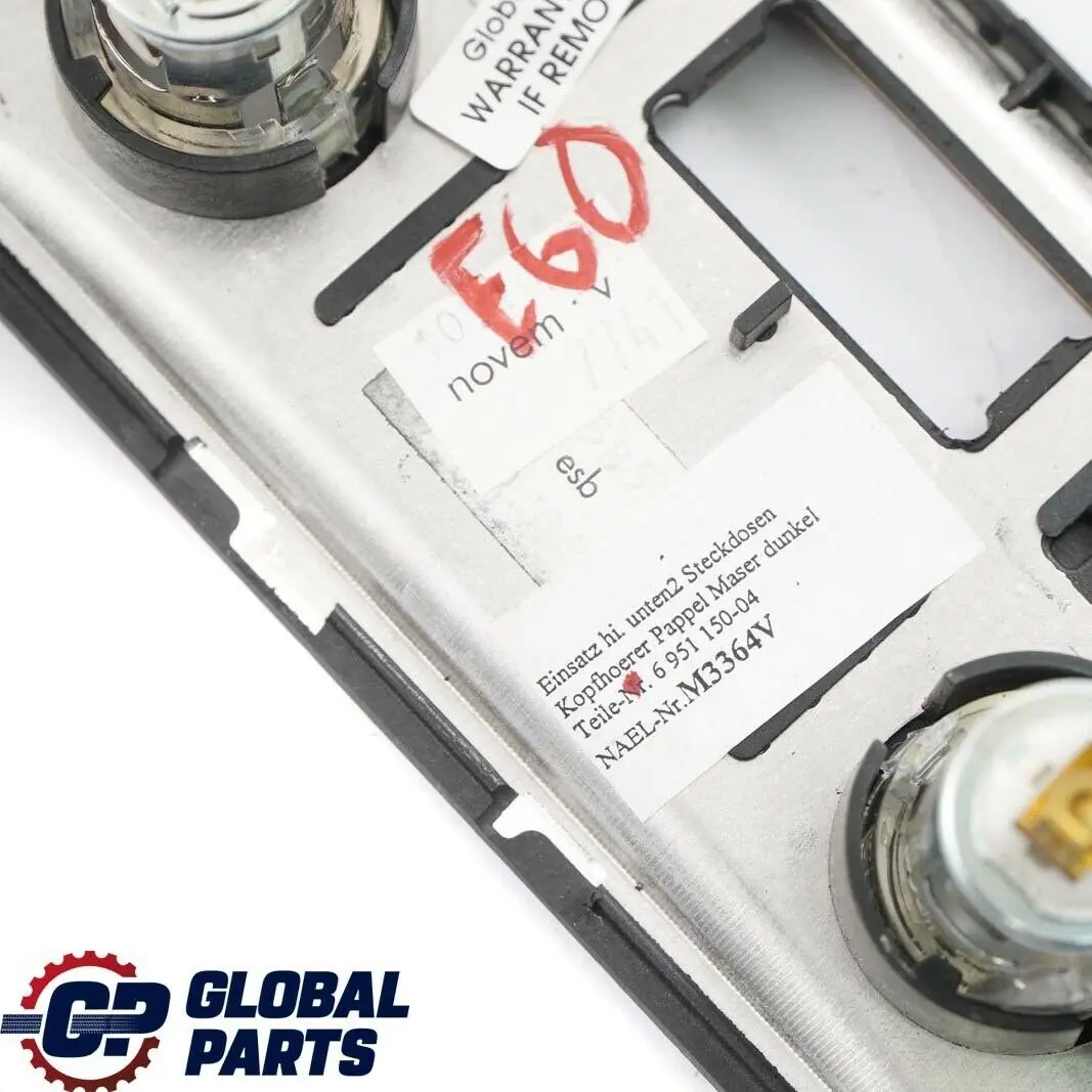 Trim Panel Centre Console Wood Poplar Dark to BMW 5 Series E60 E61 Cover with Part number 6951150 BMW 5 Series E60 E61 Cover Trim Panel Centre Console Wood Poplar Dark - SKU 6951150 - Part number 6951150