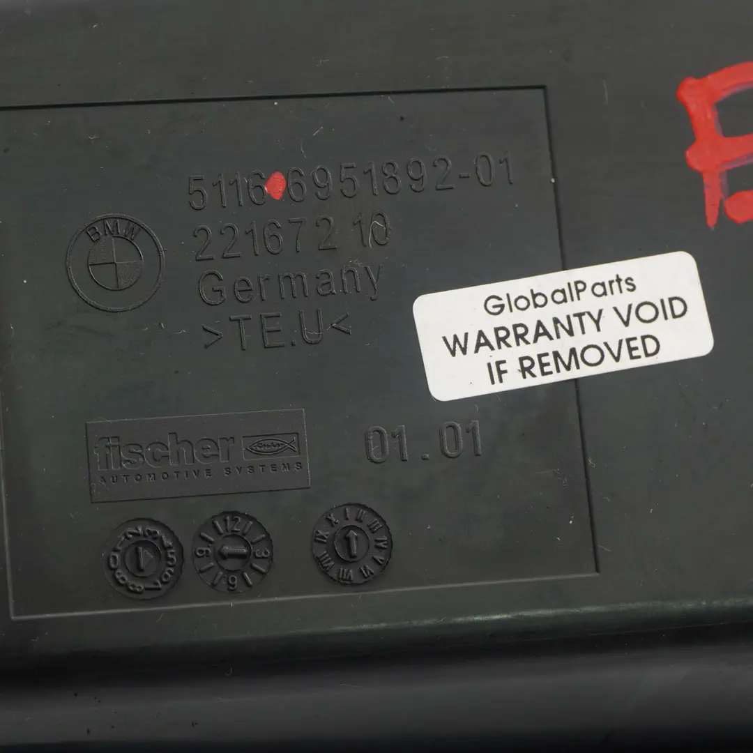 Einlegematte Boden Gomma Opaco Velluto per BMW E65 E66 E67 con numero di parte 6951892 BMW E65 E66 E67 Einlegematte Boden Gomma Opaco Velluto - SKU 6951892 - Numero di parte 6951892