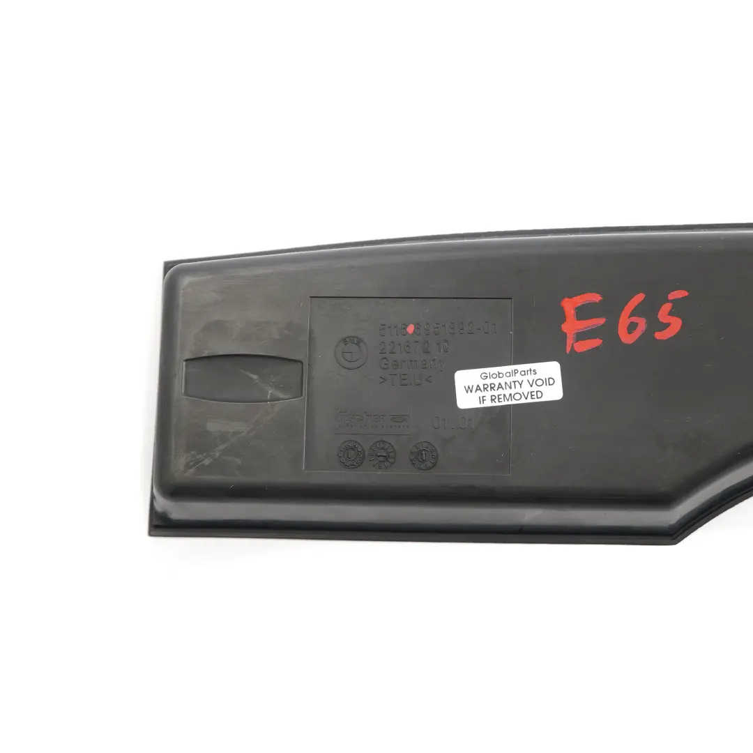 Einlegematte Boden Gomma Opaco Velluto per BMW E65 E66 E67 con numero di parte 6951892 BMW E65 E66 E67 Einlegematte Boden Gomma Opaco Velluto - SKU 6951892 - Numero di parte 6951892