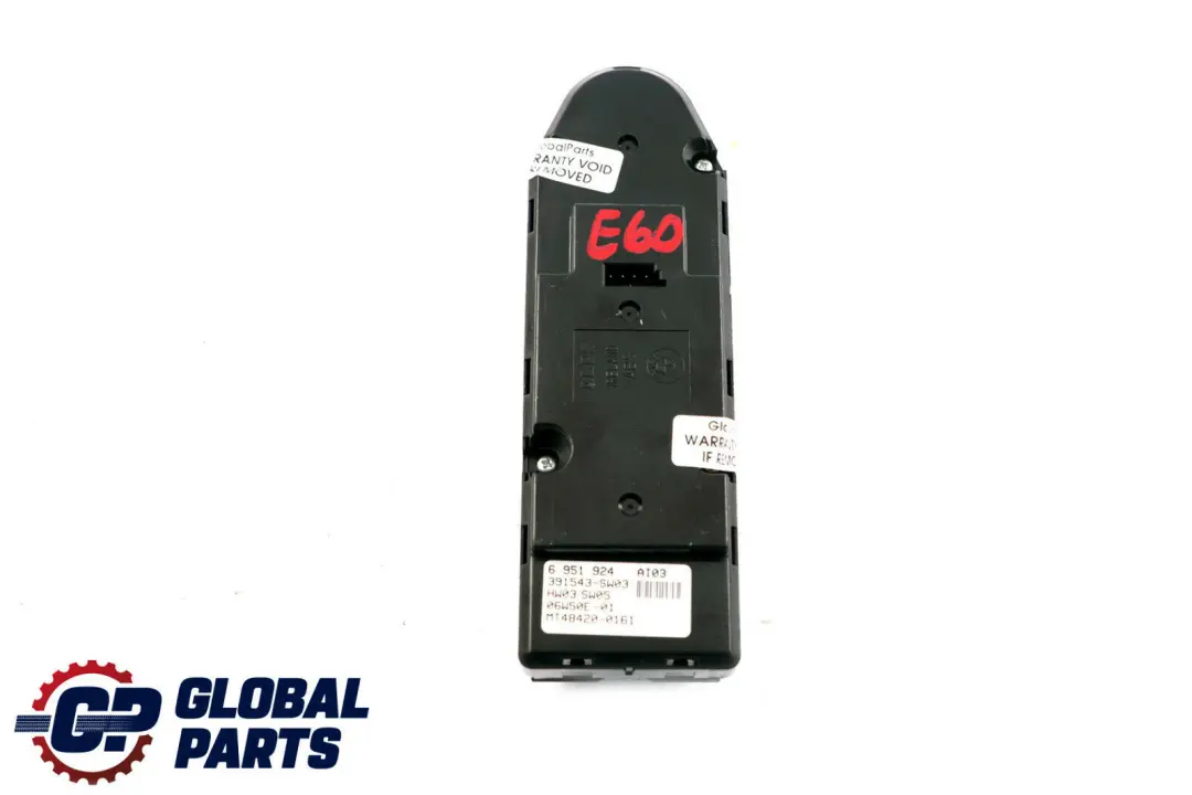 Interruttore Alzacristalli Lato Conducente 6943261 per BMW E60 E61 LCI con numero di parte 6951924 BMW E60 E61 LCI Interruttore Alzacristalli Lato Conducente 6943261 - SKU 6951924 - Numero di parte 6951924