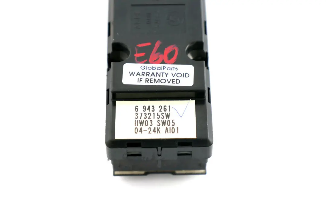 Interruttore Alzacristalli Lato Conducente 6943261 per BMW E60 E61 LCI con numero di parte 6951924 BMW E60 E61 LCI Interruttore Alzacristalli Lato Conducente 6943261 - SKU 6951924 - Numero di parte 6951924