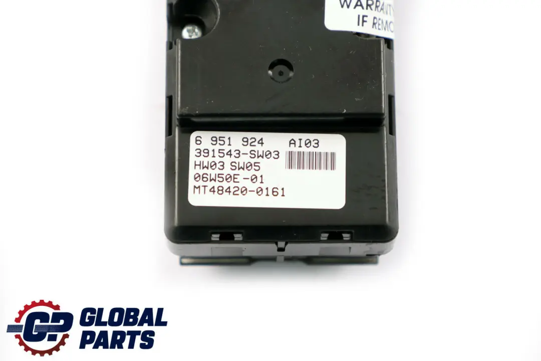 BMW E60 E61 Interruptor Elevalunas Lado Derecho Conductor Negro - SKU 6951924 - Número de pieza 6951924