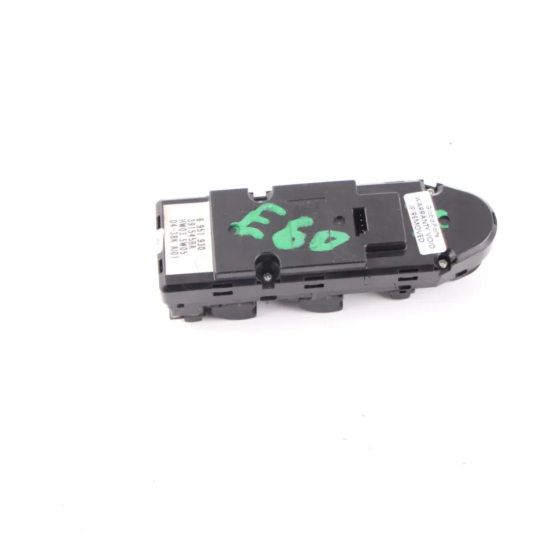  Interruptor Ventana BMW E60 E61 Lado Conductor Auto Dip - SKU 6951930 - Número de pieza 6951930