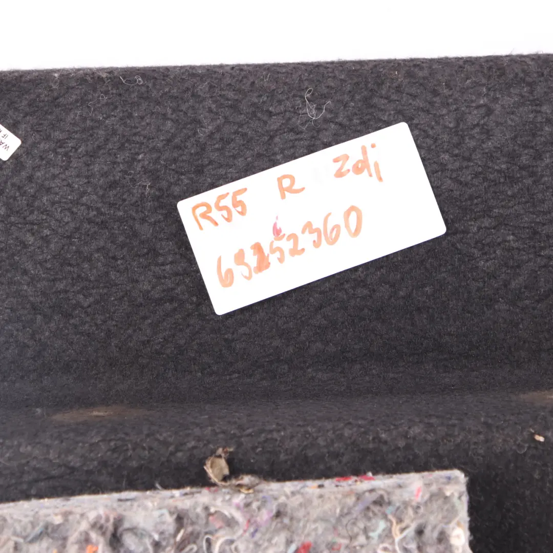 Trunk Trim Lateral Covering Panel Right O/S to Mini Clubman R55 with Part number 6952360 Mini Clubman R55 Trunk Trim Lateral Covering Panel Right O/S - SKU 6952360 - Part number 6952360