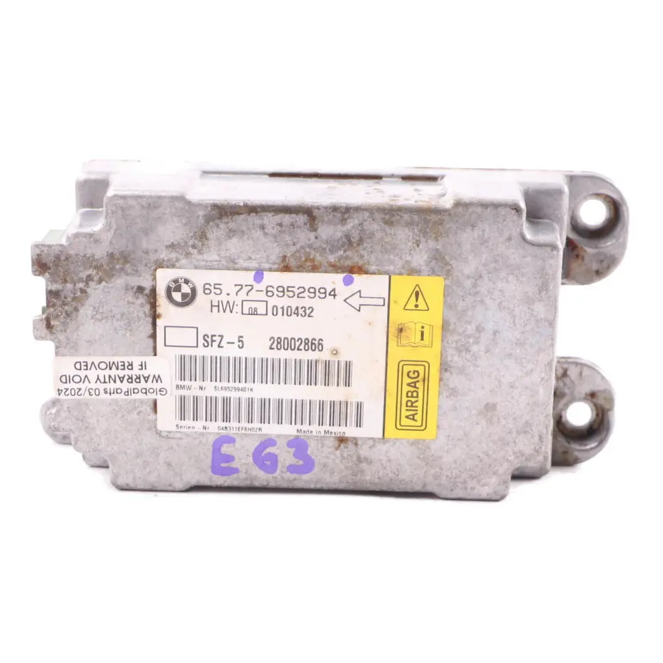 Modulo aria BMW E60 E63 Unità di controllo Sensore centrale ECU per con numero di parte 6952994 Modulo aria BMW E60 E63 Unità di controllo Sensore centrale ECU - SKU 6952994 - Numero di parte 6952994