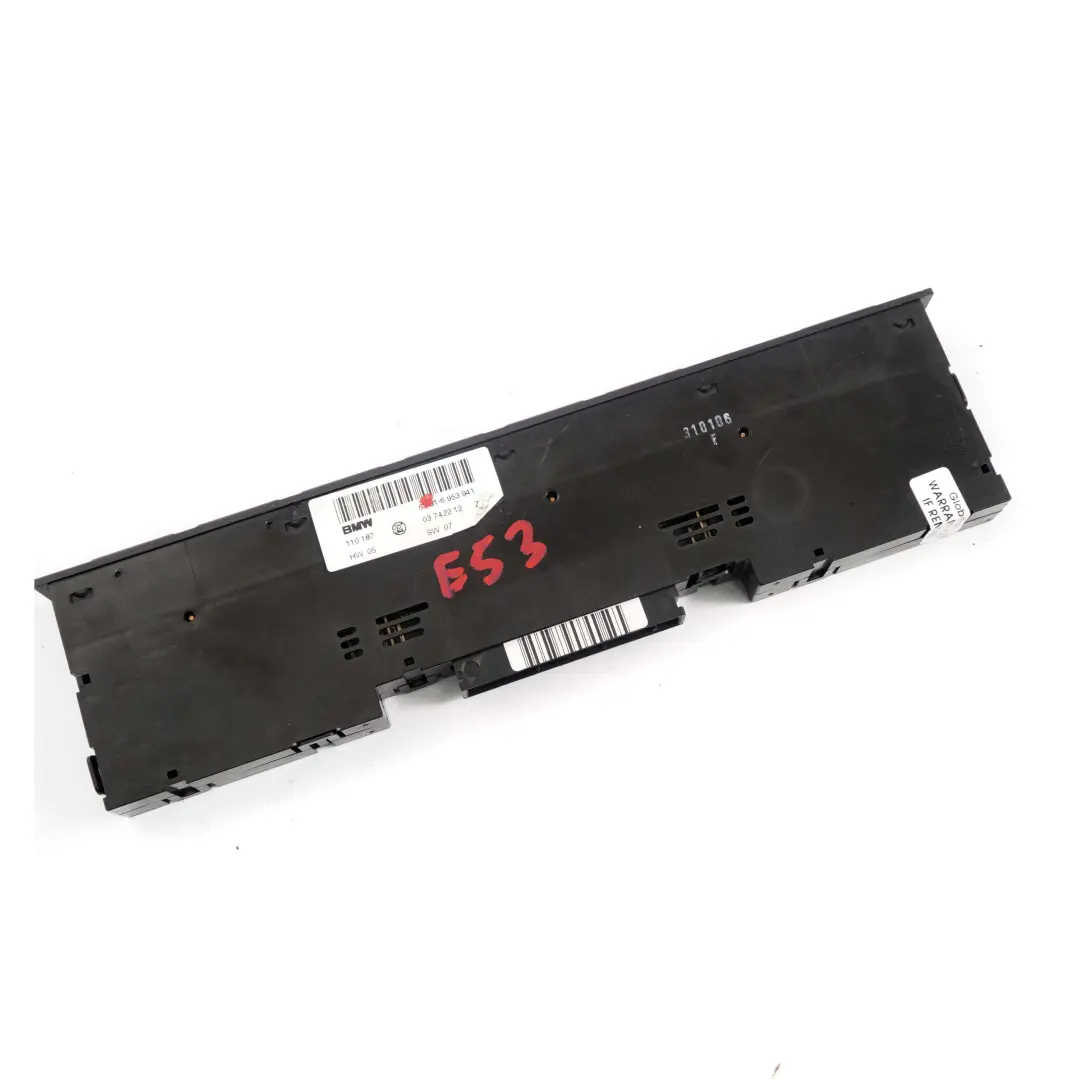 BMW X5 E53 Panel Control Interruptores Consola Central PDC DSC Seat Heather - SKU 6953941 - Número de pieza 6949441