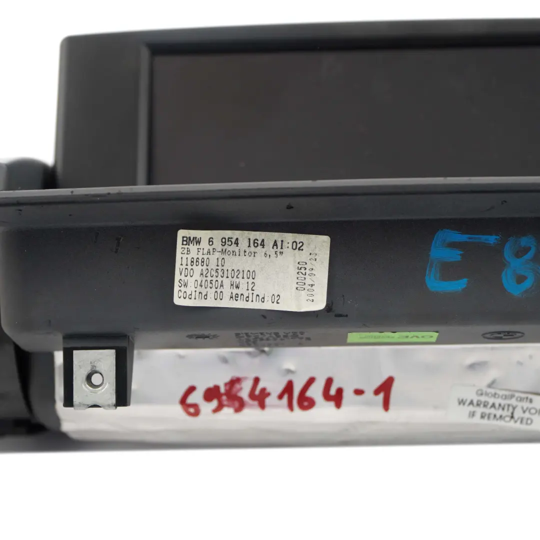 Monitor ekran wyświetlacz nawigacji do BMW E87 LCI o numerze 6954164 BMW E87 LCI Monitor ekran wyświetlacz nawigacji - SKU 6954164-1 - Numer Części 6954164