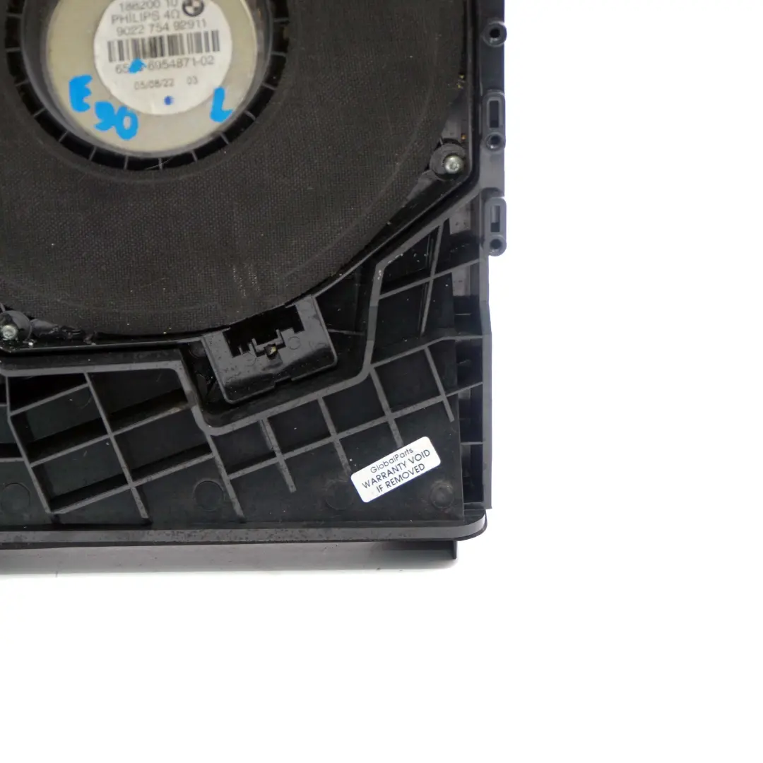 Stereo Audio Left Central Bass Speaker para BMW E81 E87 E90 con número de pieza 6954871 BMW E81 E87 E90 Stereo Audio Left Central Bass Speaker - SKU 6954871 - Número de pieza 6954871