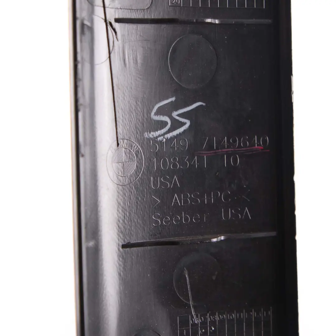 Trunk Lid Trim Panel Tailgate Cover Rear Right O/S Black 7149640 to BMW X5 E70 with Part number 6954896 BMW X5 E70 Trunk Lid Trim Panel Tailgate Cover Rear Right O/S Black 7149640 - SKU 6954896-1 - Part number 6954896