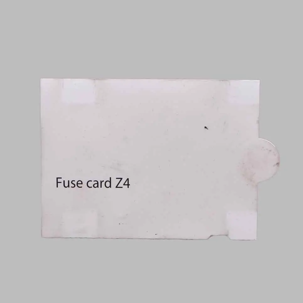 Map Fuse Box Grouping Diagram to BMW Z4 E85 with Part number 6955431 BMW Z4 E85 Map Fuse Box Grouping Diagram - SKU 6955431 - Part number 6955431