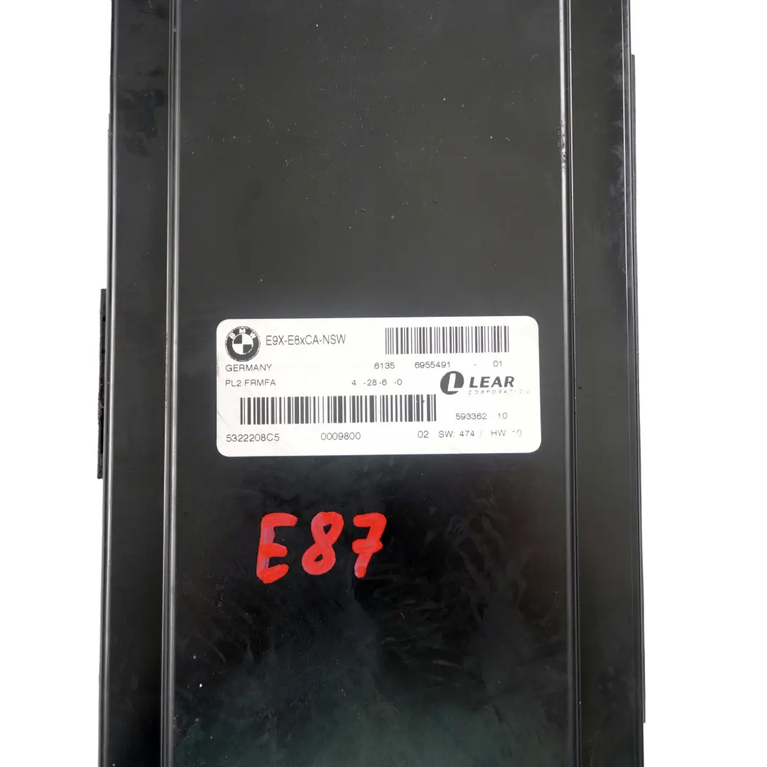 ECU Footwell Light Module Control Unit PL2 FRMFA para BMW E87 con número de pieza 6955491 BMW E87 ECU Footwell Light Module Control Unit PL2 FRMFA - SKU 6955491 - Número de pieza 6955491