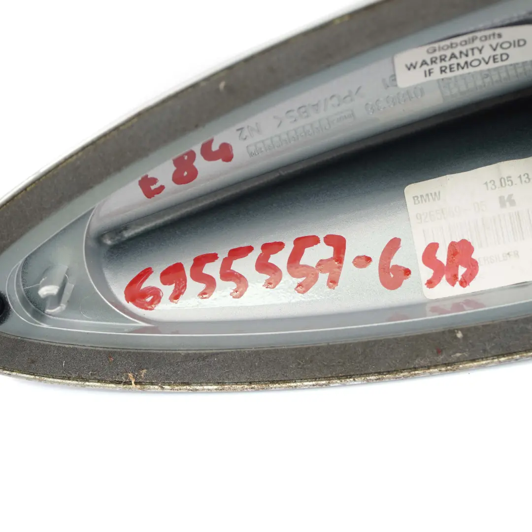Squalo Antenna Tetto Alloggiamento Glacier Silber Argento A83 per BMW E84 E91 con numero di parte 6955557 BMW E84 E91 Squalo Antenna Tetto Alloggiamento Glacier Silber Argento A83 - SKU 6955557-GSB - Numero di parte 6955557