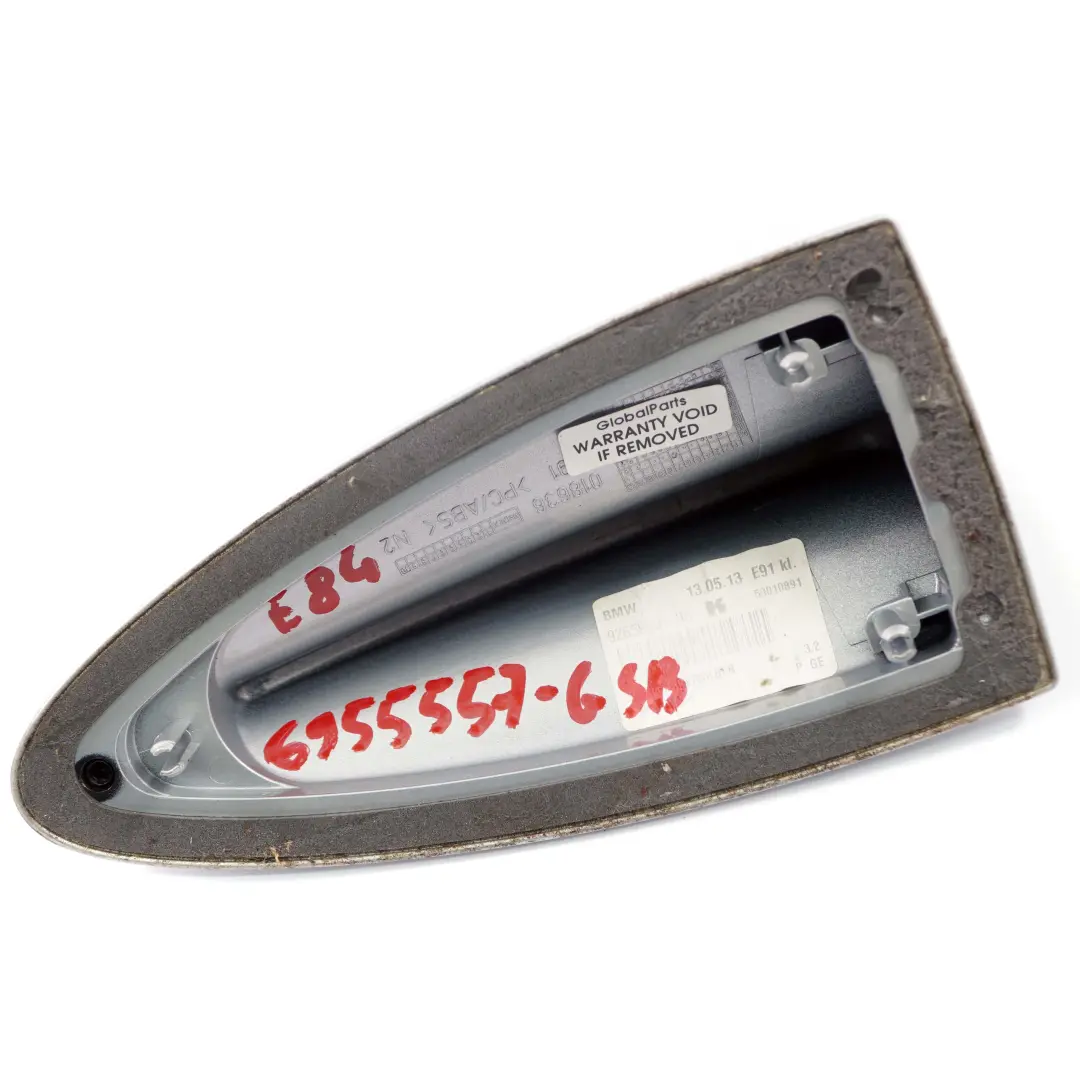 Shark Antena Antena Techo Carcasa Glacier Silber Silver A83 para BMW X1 3 E84 E91 con número de pieza 6955557 BMW X1 3 E84 E91 Shark Antena Antena Techo Carcasa Glacier Silber Silver A83 - SKU 6955557-GSB - Número de pieza 6955557