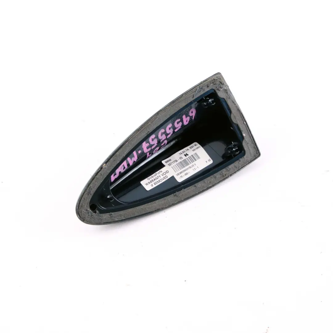Squalo Antenna Tetto Alloggiamento Midnight Blue Metallic B38 per BMW E84 E91 con numero di parte 6955557 BMW E84 E91 Squalo Antenna Tetto Alloggiamento Midnight Blue Metallic B38 - SKU 6955557-MBM - Numero di parte 6955557