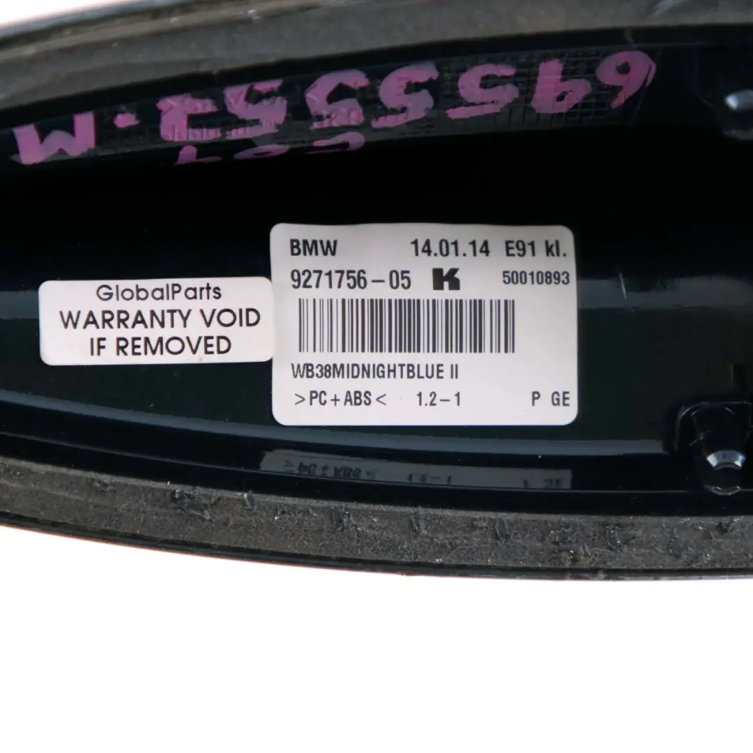 Squalo Antenna Tetto Alloggiamento Midnight Blue Metallic B38 per BMW E84 E91 con numero di parte 6955557 BMW E84 E91 Squalo Antenna Tetto Alloggiamento Midnight Blue Metallic B38 - SKU 6955557-MBM - Numero di parte 6955557