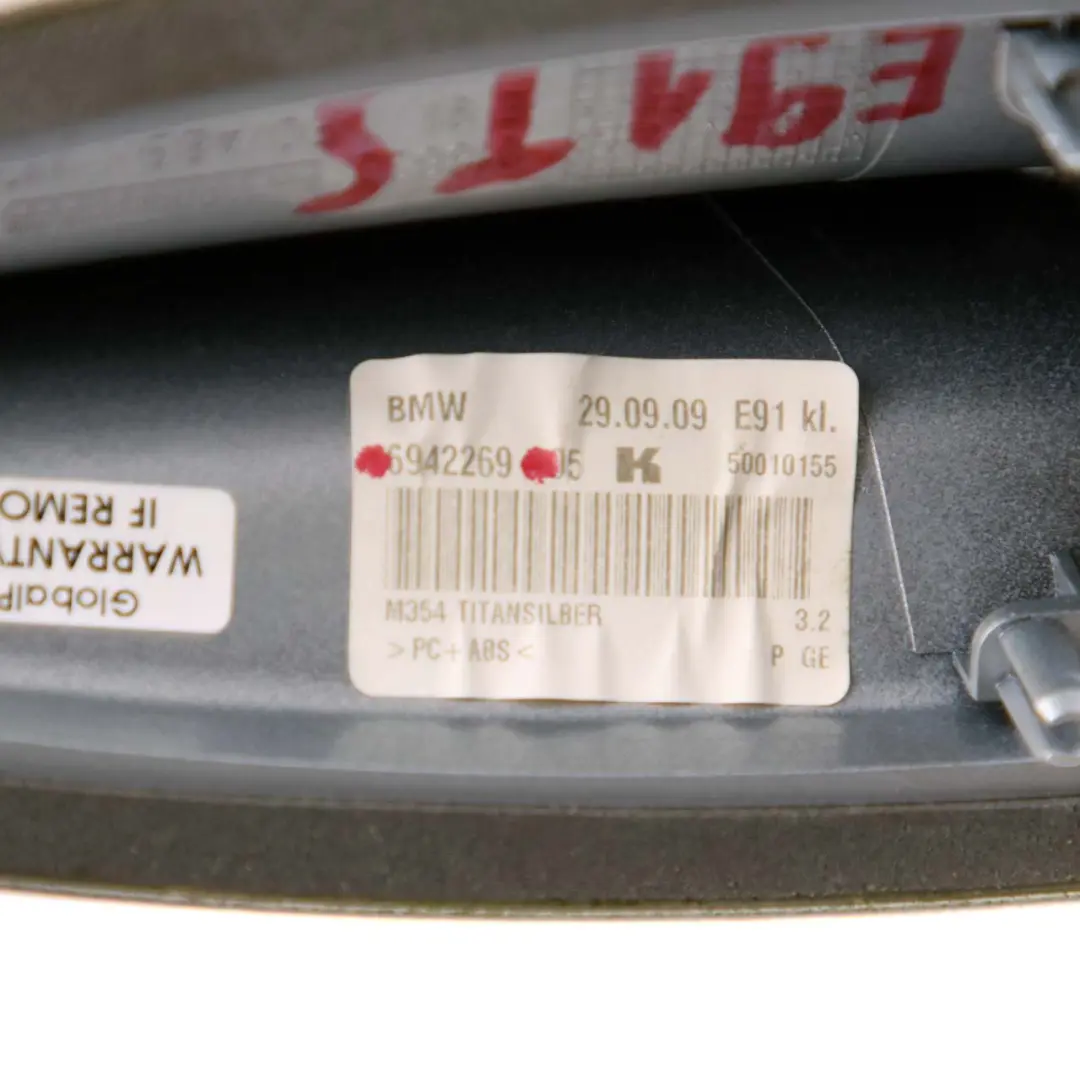 BMW E91 E91N LCI Antenne de toit requin Boîtier d'antenne Titansilber Silver - SKU 6955557-TS - Numéro de pièce 6955557