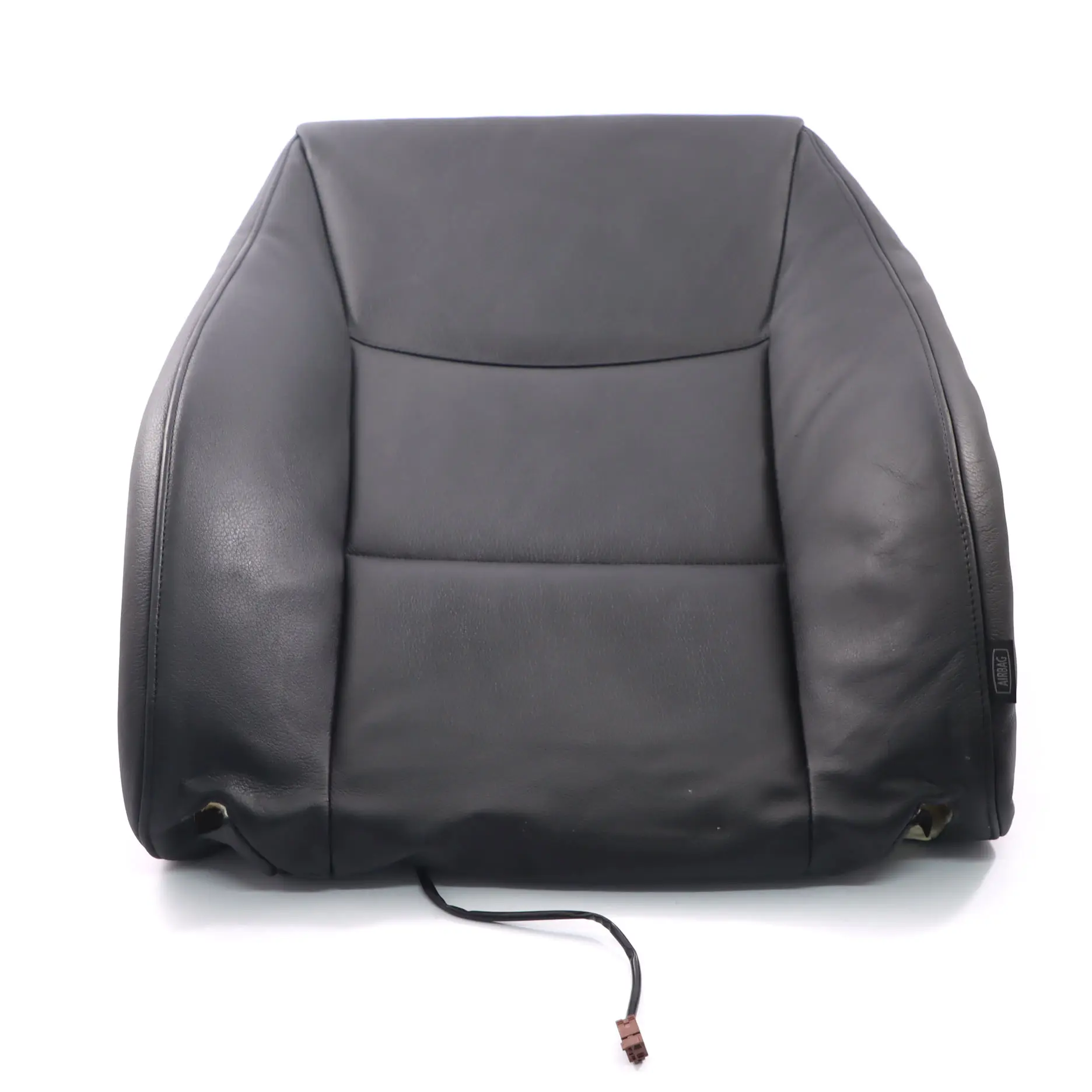 BMW E90 E91 Respaldo Asiento Delantero Izquierdo Calefactable Cuero Dakota Negro