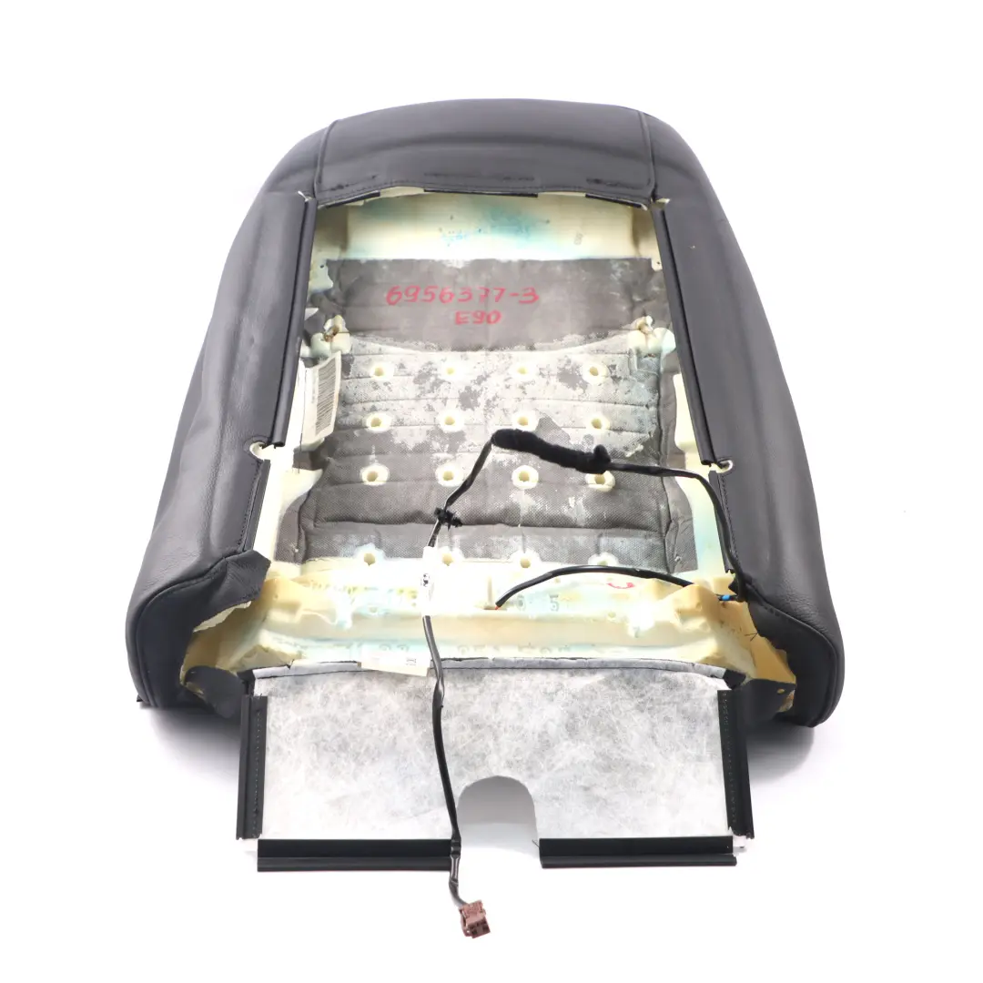 BMW E90 E91 Respaldo Asiento Delantero Izquierdo Calefactable Cuero Dakota Negro - SKU 6956377-3 - Número de pieza 7246857