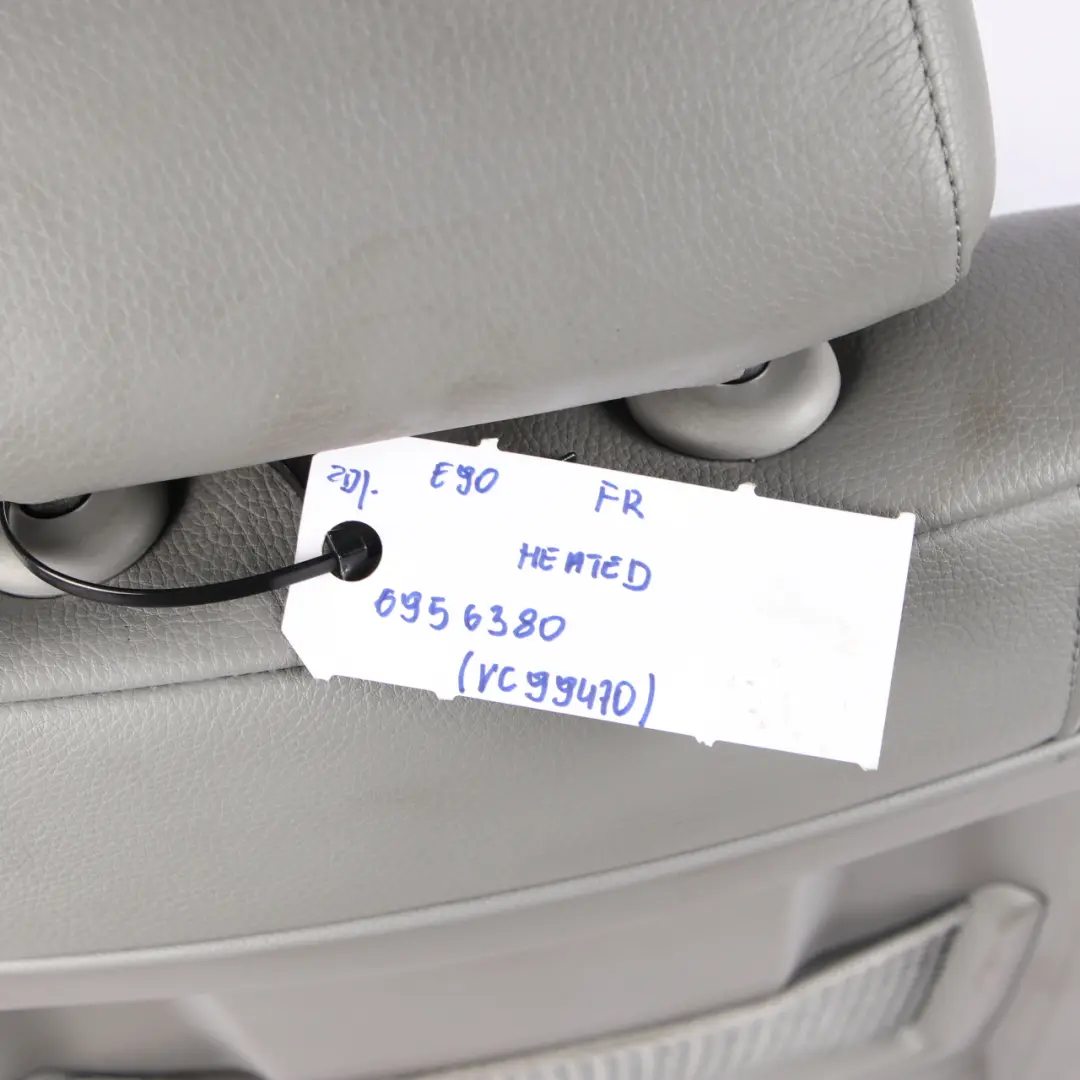 BMW 3 Series E90 E91 Heated Grey Leather Interior Front Right Seat O/S - SKU 6956380 - Part number 6956380