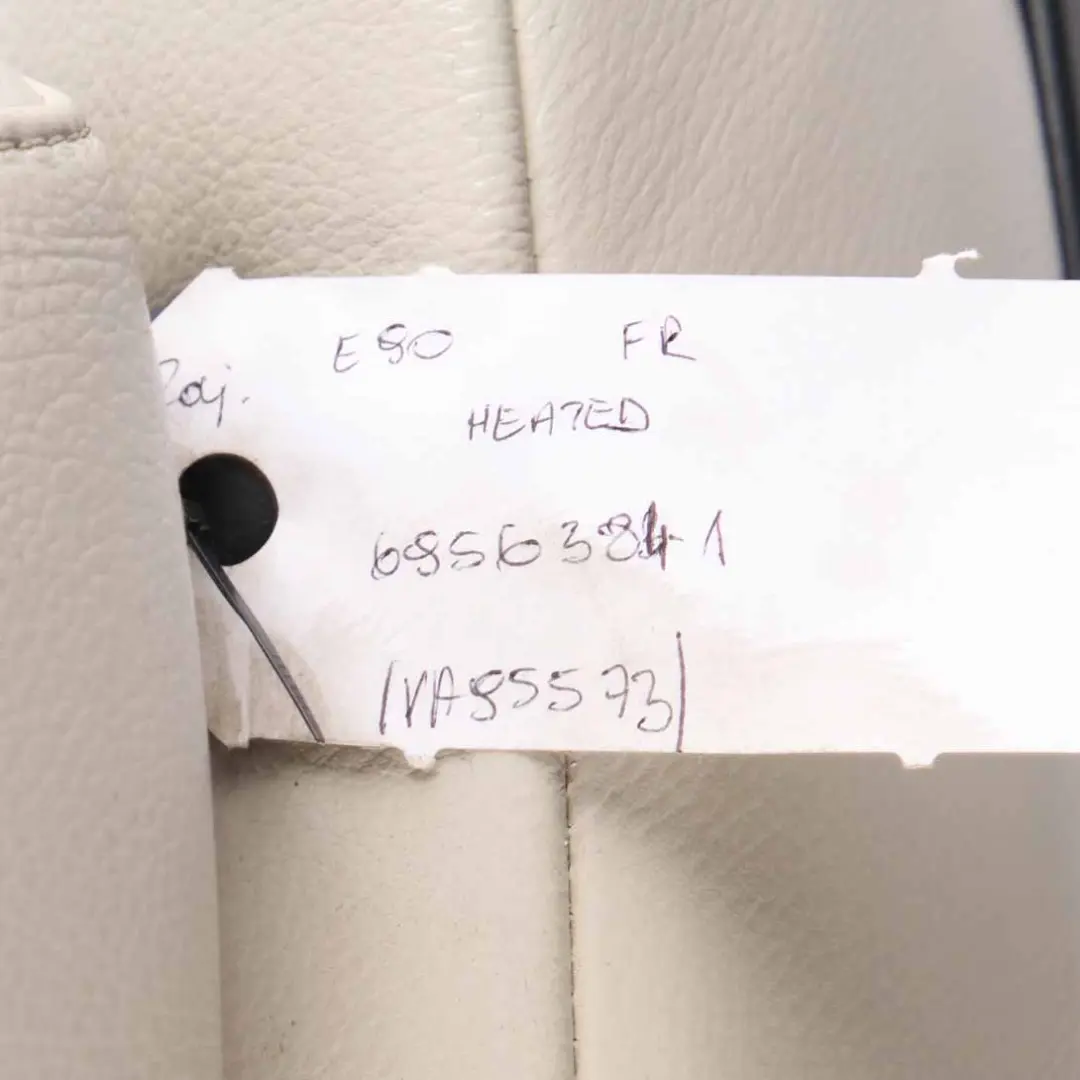 Front Seat BMW E90 E91 Right O/S Heated Leather Dakota Lemon Interior to with Part number 6956384 Front Seat BMW E90 E91 Right O/S Heated Leather Dakota Lemon Interior - SKU 6956384-1 - Part number 6956384