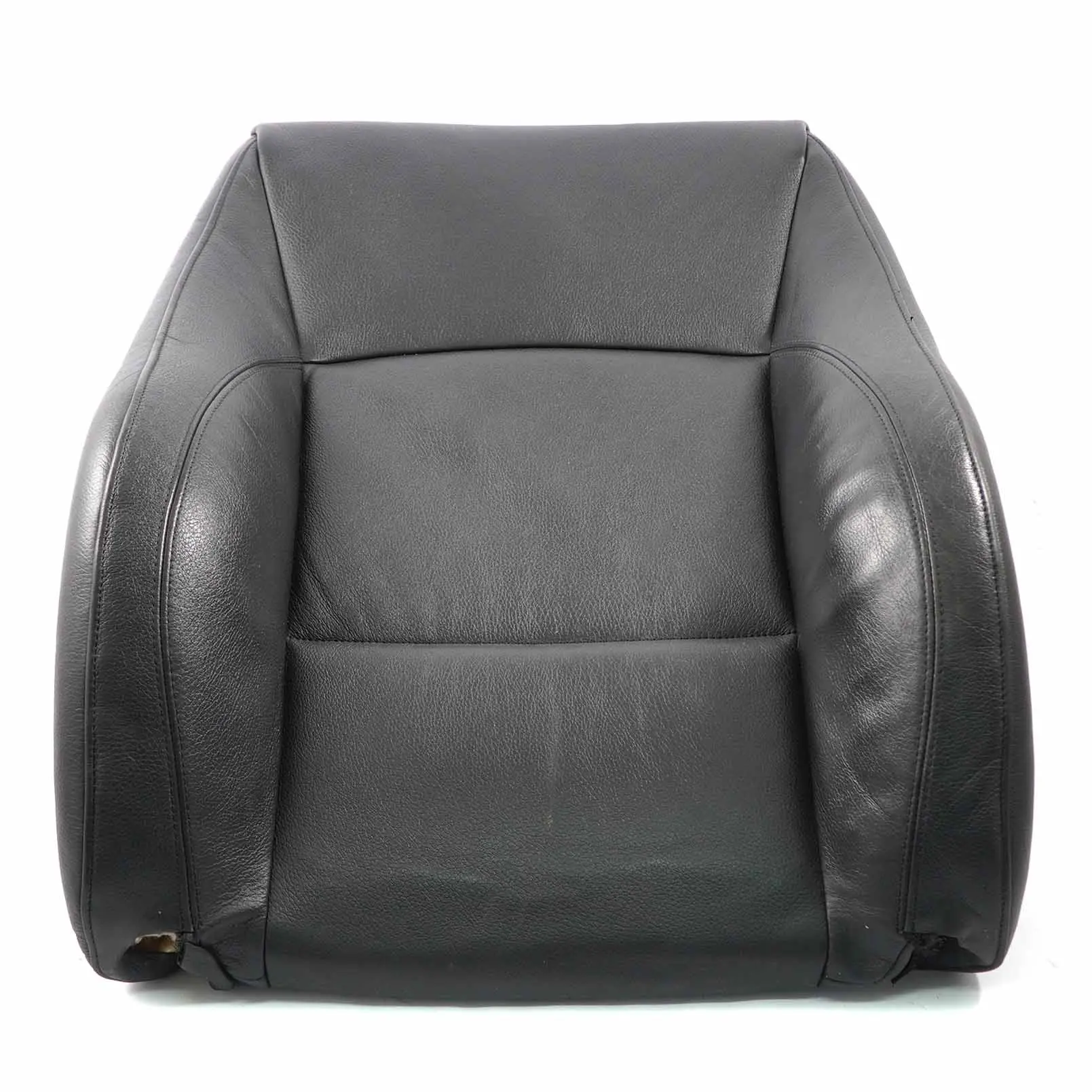 BMW E90 E91 Respaldo Asiento Delantero Izquierdo Calefactable Funda Cuero Negro