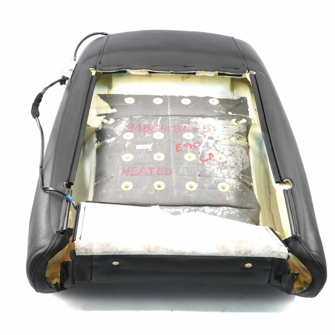 Respaldo Asiento Delantero Izquierdo Calefactable Funda Cuero Negro para BMW E90 E91 con número de pieza 6956395 BMW E90 E91 Respaldo Asiento Delantero Izquierdo Calefactable Funda Cuero Negro - SKU 6956395 - Número de pieza 6956395