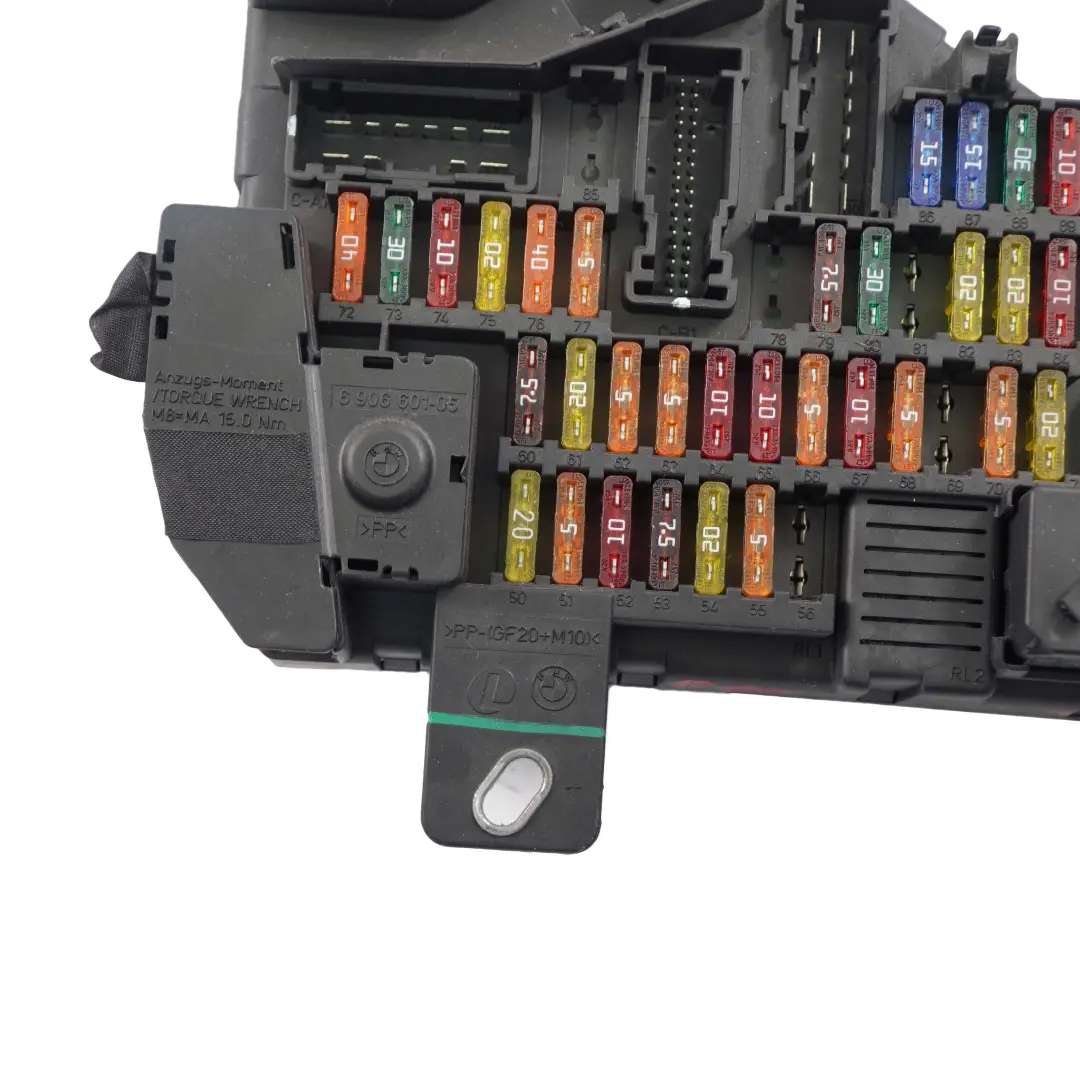 Stromverteilung Sicherung Relais Box hinten für BMW E60 E61 E63 E64 mit Teilenummer 6956505 BMW E60 E61 E63 E64 Stromverteilung Sicherung Relais Box hinten - SKU 6956505 - Teilenummer 6956505