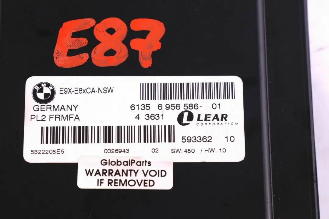 BMW 1 Series E87 Footwell Light Module ECU Control Unit NSW PL2 FRMFA - SKU 6956586 - Part number 6956586