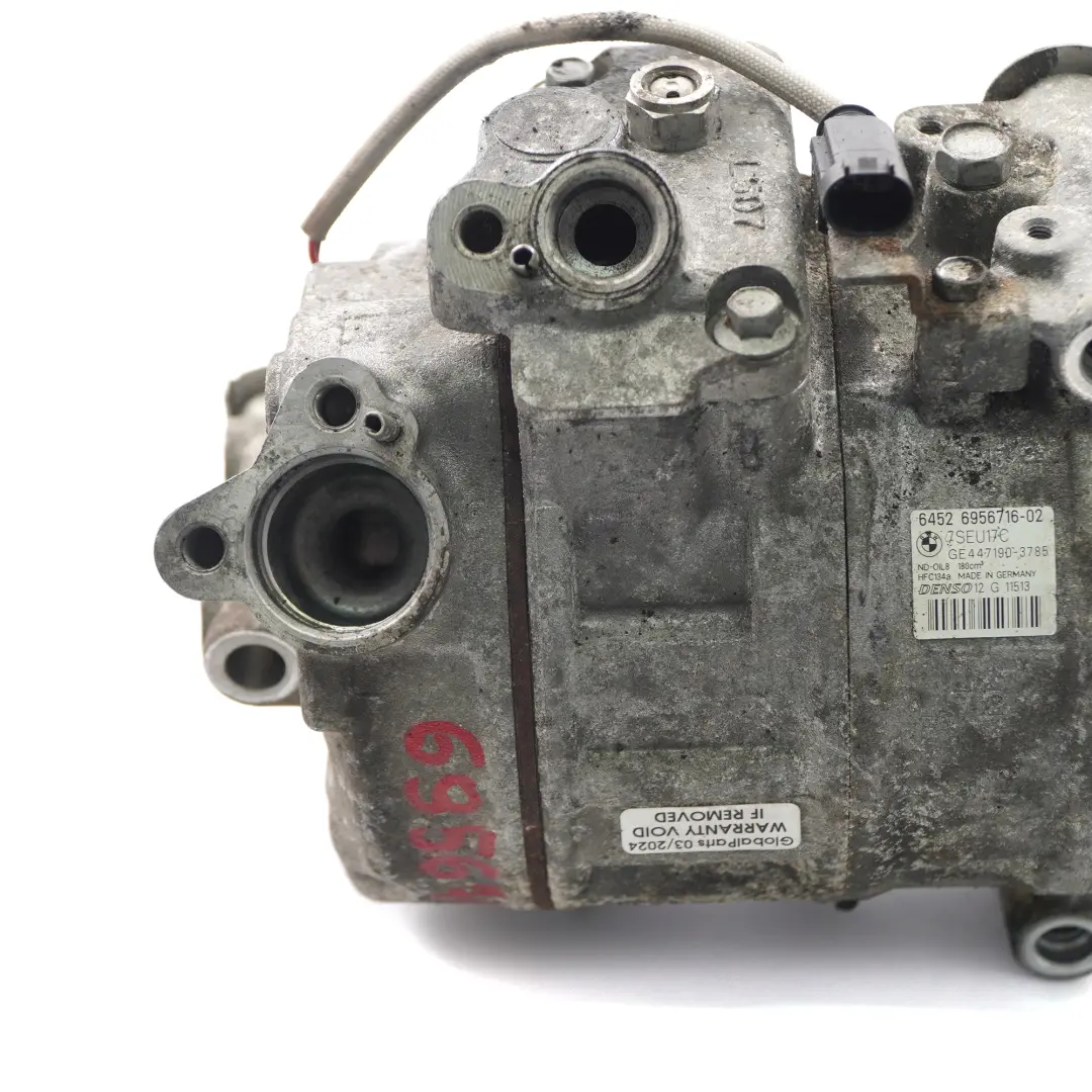 N52 Compressore Aria Condizionata per BMW E81 E87 E90 E91 E93 LCi con numero di parte 6956716 BMW E81 E87 E90 E91 E93 LCi N52 Compressore Aria Condizionata - SKU 6956716-1 - Numero di parte 6956716