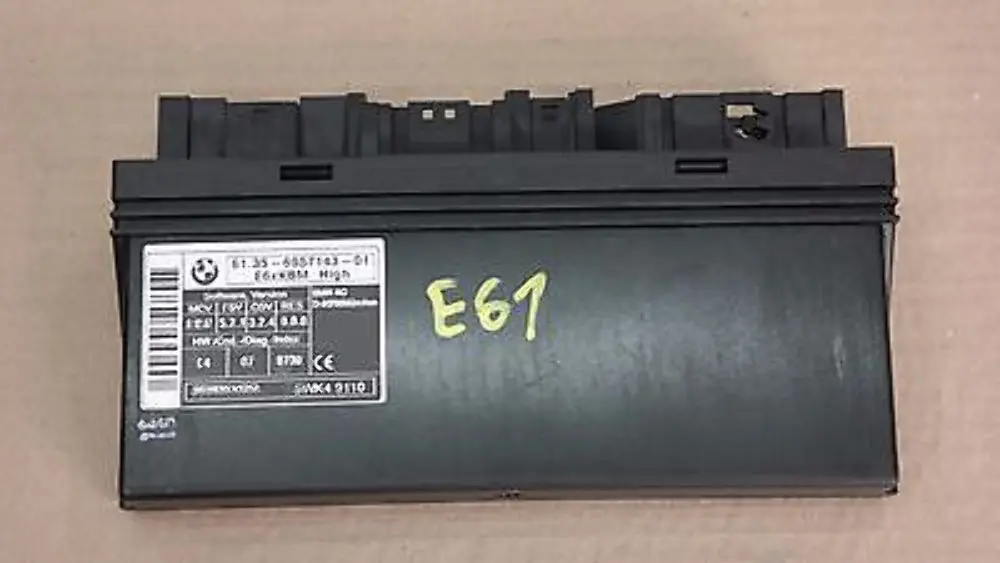 Body Control Module ECU Control Unit KBM High to BMW 5 Series E61 Touring with Part number 6957143 BMW 5 Series E61 Touring Body Control Module ECU Control Unit KBM High - SKU 6957143 - Part number 6957143