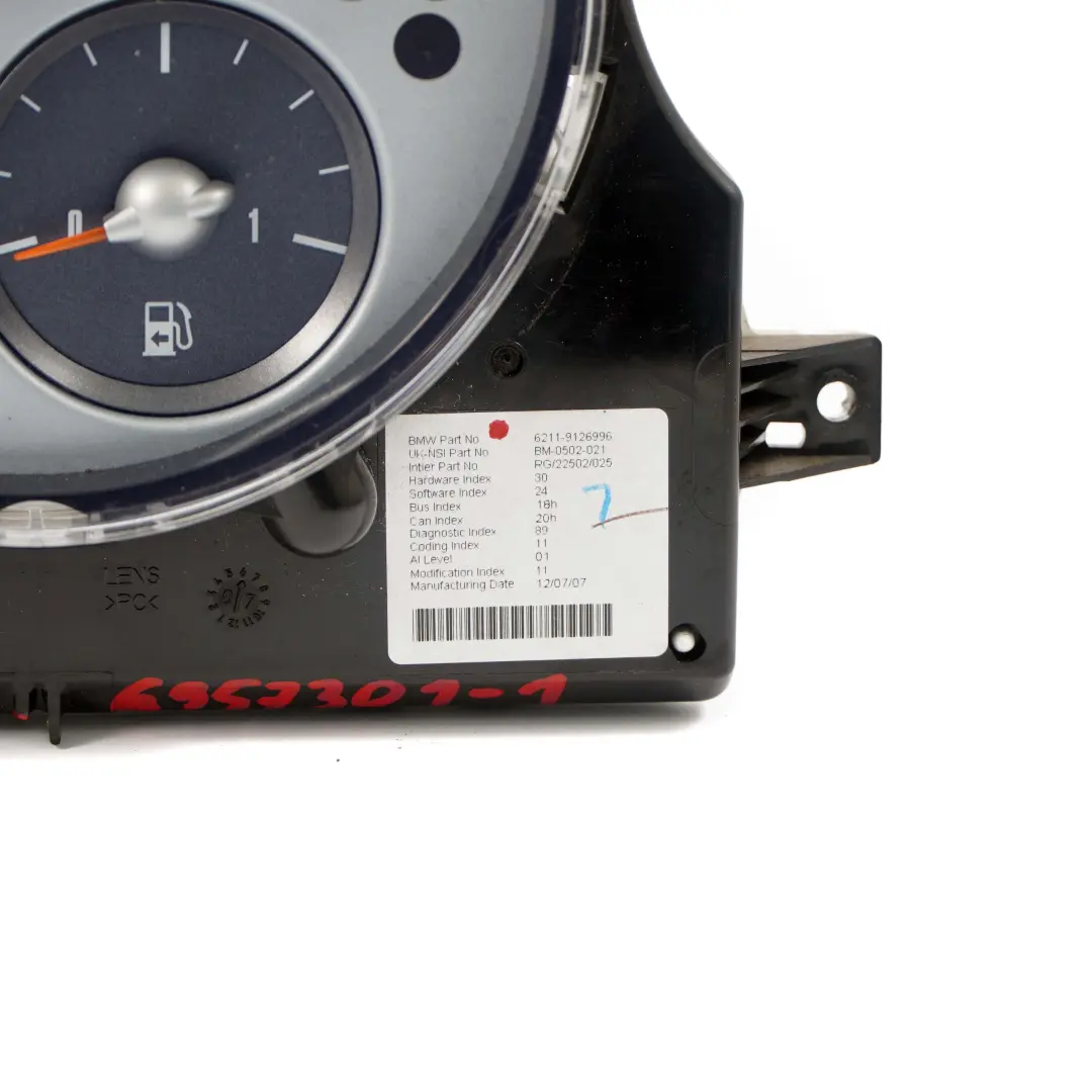 Mini R50 R52 Pression d'huile Niveau de carburant Ensemble chrome - SKU 6957301-1 - Numéro de pièce 6957301