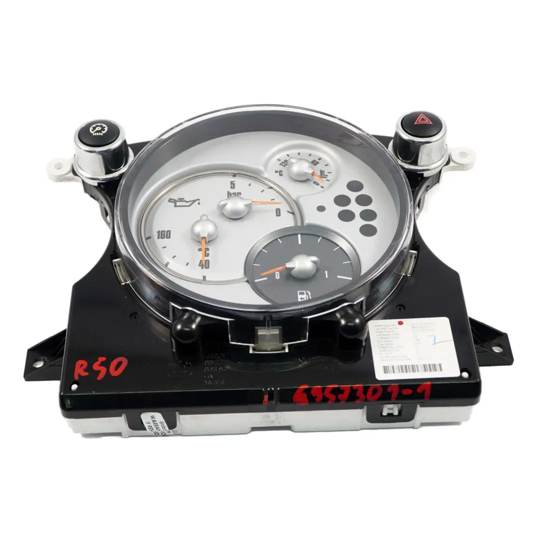 Pression d'huile Niveau de carburant Ensemble chrome pour Mini R50 R52 à propos du numéro de pièce 6957301 Mini R50 R52 Pression d'huile Niveau de carburant Ensemble chrome - SKU 6957301-1 - Numéro de pièce 6957301