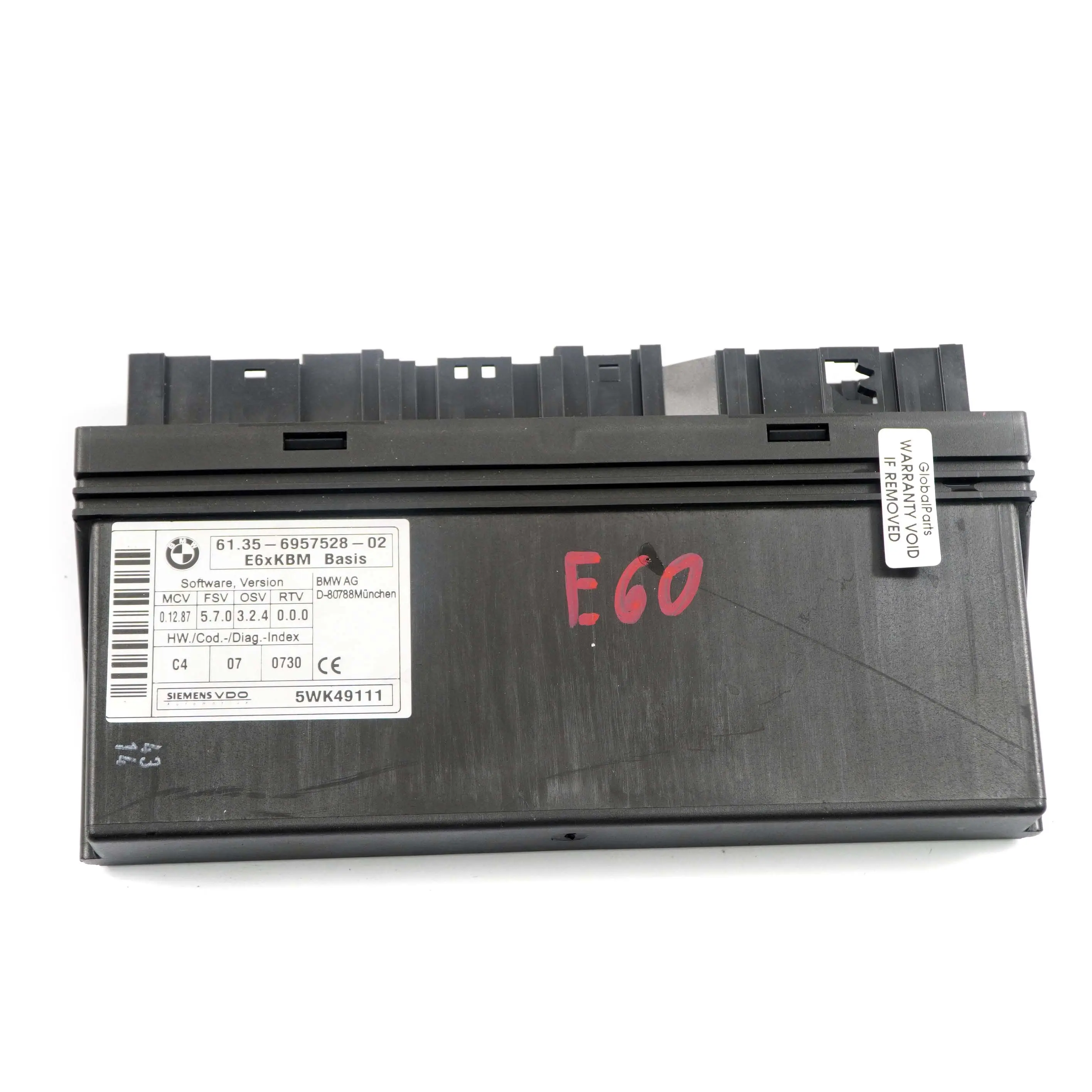 BMW 5 6 E60 E63 LCI Module de Carosserie Appareil Commande Kbm Base 6957528