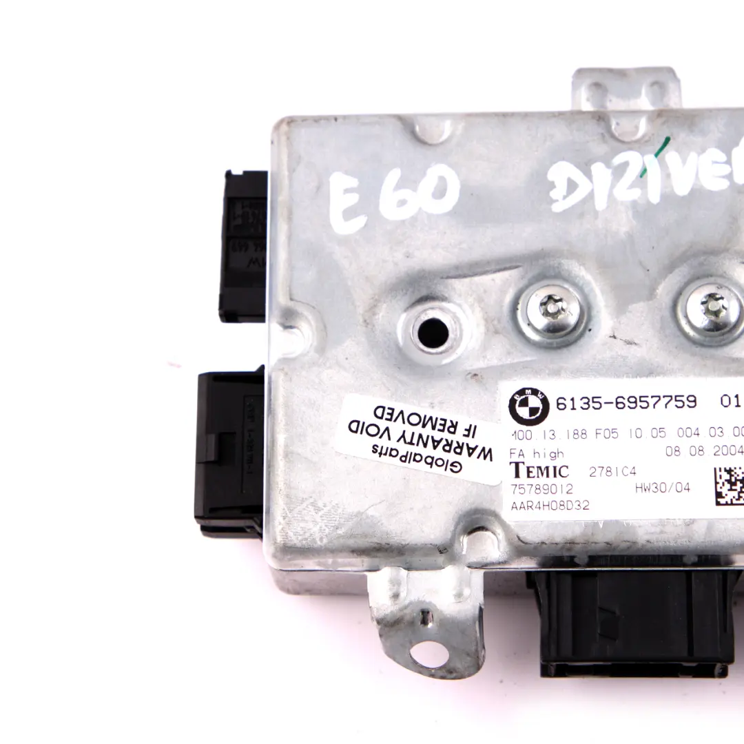 Driver Side Door Air Module Control Unit Module to BMW E60 E61 E63 with Part number 6957759 BMW E60 E61 E63 Driver Side Door Air Module Control Unit Module - SKU 6957759 - Part number 6957759