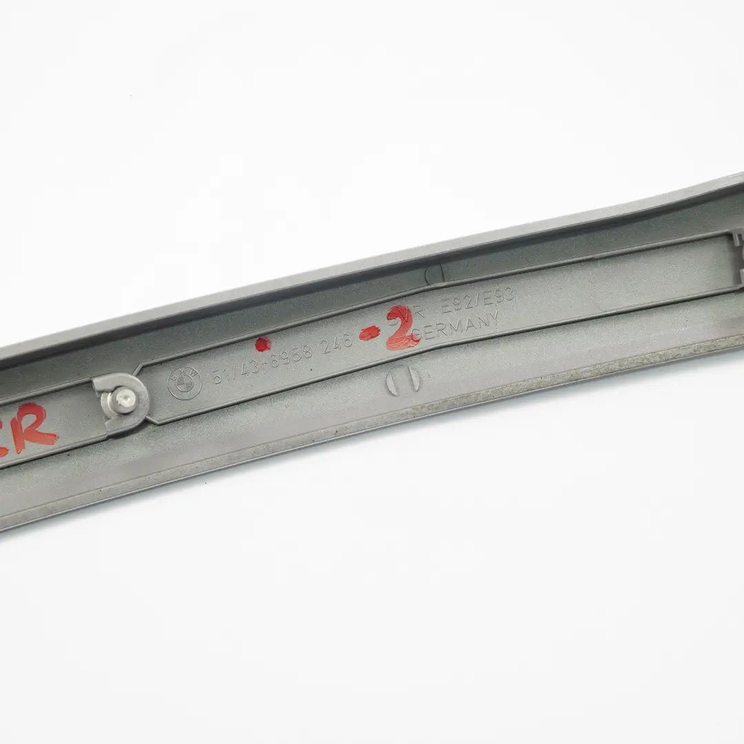 tira decorativa recortar trasera derecha O / S Titan Hell para BMW E92 2 con número de pieza 6958246 BMW E92 2 tira decorativa recortar trasera derecha O / S Titan Hell - SKU 6958246-2 - Número de pieza 6958246