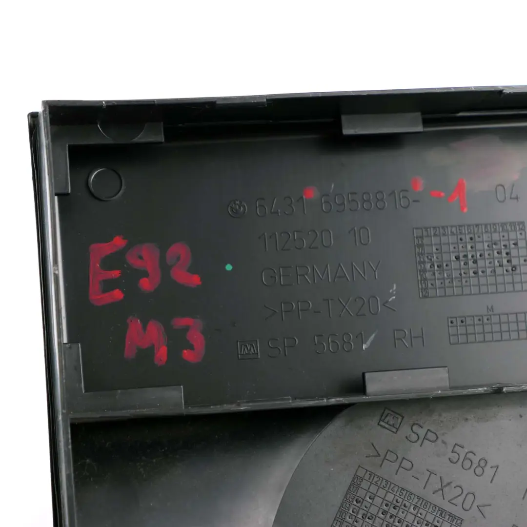 BMW 3 Series 1 E90 E92 E93 M3 Right O/S Air Microfilter Upper Housing Cover - SKU 6958816-1 - Part number 6958816