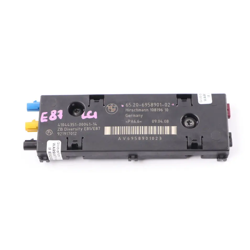Aerial Antenna Amplifier Diversity DAB Control Unit to BMW E81 E87 with Part number 6958901 BMW E81 E87 Aerial Antenna Amplifier Diversity DAB Control Unit - SKU 6958901 - Part number 6958901