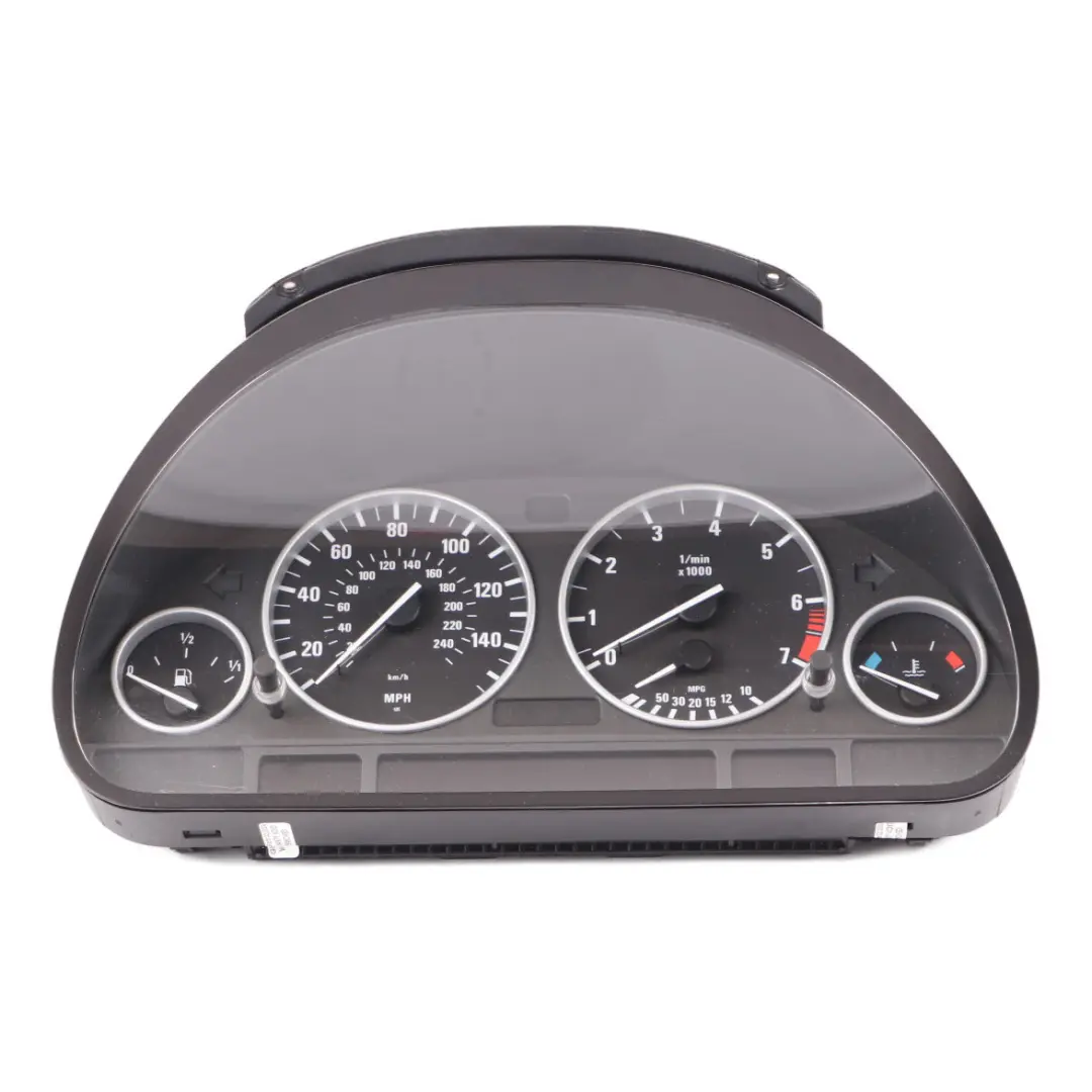 BMW X5 E53 EXCH Instrument Cluster MPH Spedometer RPM Gauge Chrome Rings 6959120 - SKU 6959120-1 - Part number 9147692