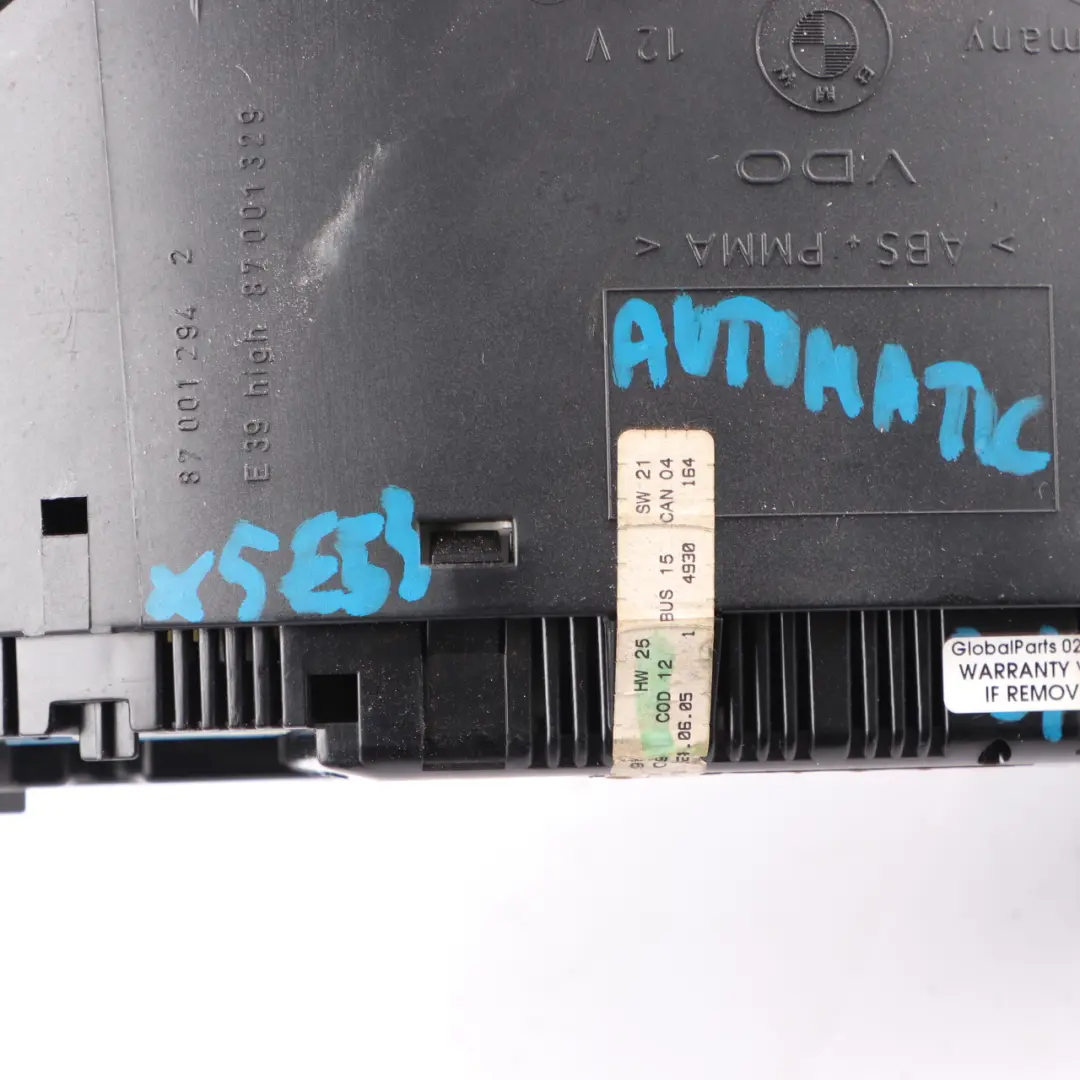 BMW X5 E53 EXCH Instrument Cluster MPH Spedometer RPM Gauge Chrome Rings 6959120 - SKU 6959120-1 - Part number 9147692