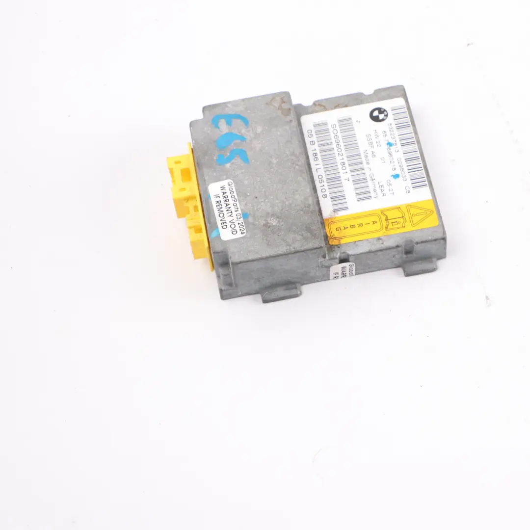 Module Sensor Control Unit SRS to BMW E65 Passenger Seat Air with Part number 6960218 BMW E65 Passenger Seat Air Module Sensor Control Unit SRS - SKU 6960218 - Part number 6960218