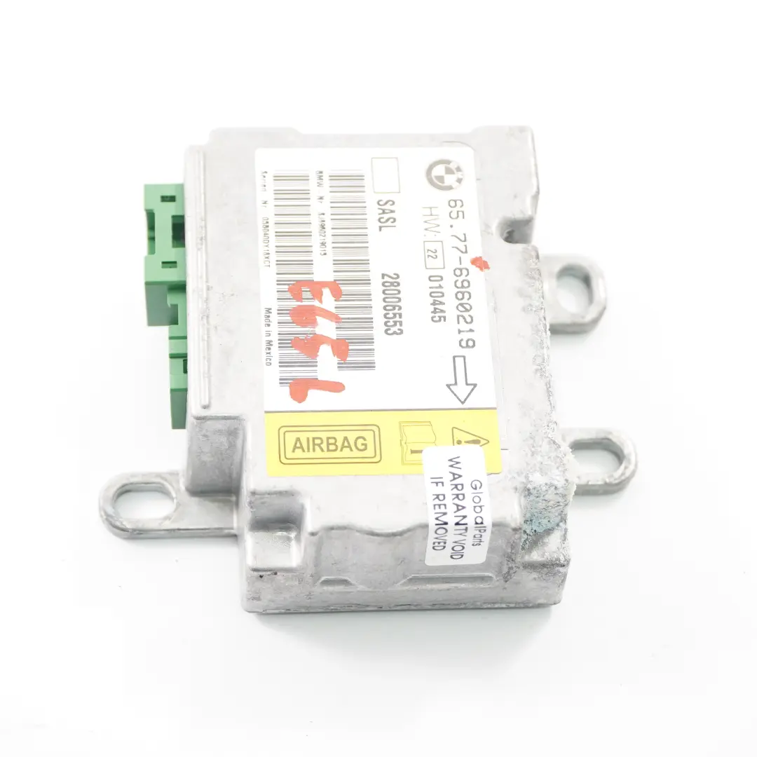 Airbag Modul BMW E65 E66 Airbag A-Säulen Sensor links Steuergerät für mit Teilenummer 6960219 Airbag Modul BMW E65 E66 Airbag A-Säulen Sensor links Steuergerät - SKU 6960219 - Teilenummer 6960219